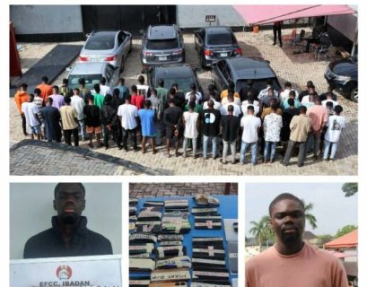 Massive harvest: EFCC crushes ex-convict, 54 internet fraudsters in Oyo