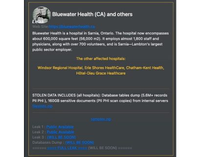 Hospital hackers release second round of patient information on dark web
