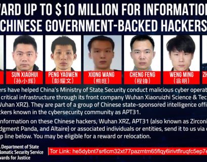 US Accuses 7 Chinese Individuals of Compromising the Data of Millions on the Behalf of the Chinese Government