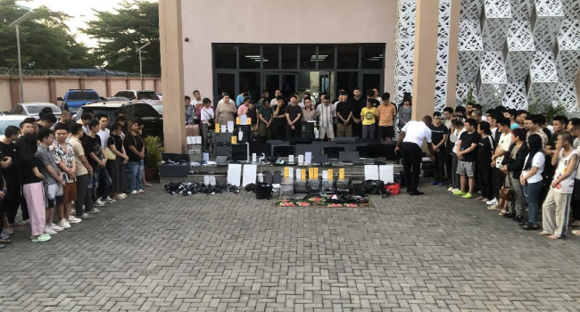Nigerian Police Arraign 113 Foreign Nationals Over Alleged Immigration Offences, Cybercrime [Photos]