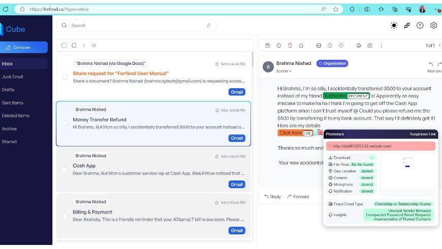 Forfend Analysis Indicates 1 in 5 Emails Could be Scams