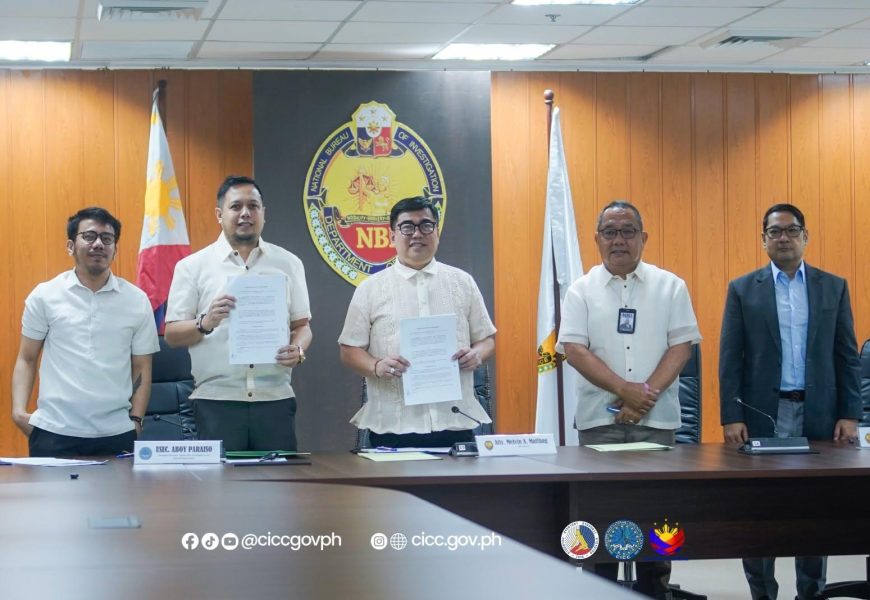 NBI, CICC sign agreement vs. online illegal activities